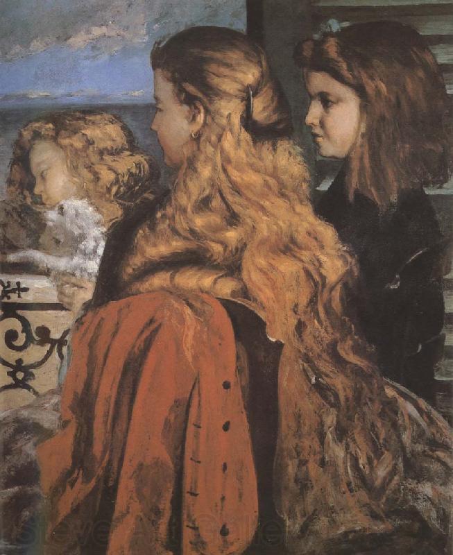 Gustave Courbet Three girl